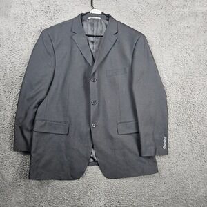 Paolo Giardini Mens 46S‎ Black Suit Jacket Blazer Superior 100 Tetron Microfiber